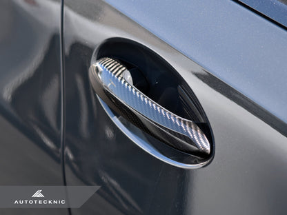 AutoTecknic Dry Carbon Door Handle Trim Set - G14 8-Series Convertible | G15 8-Series Coupe
