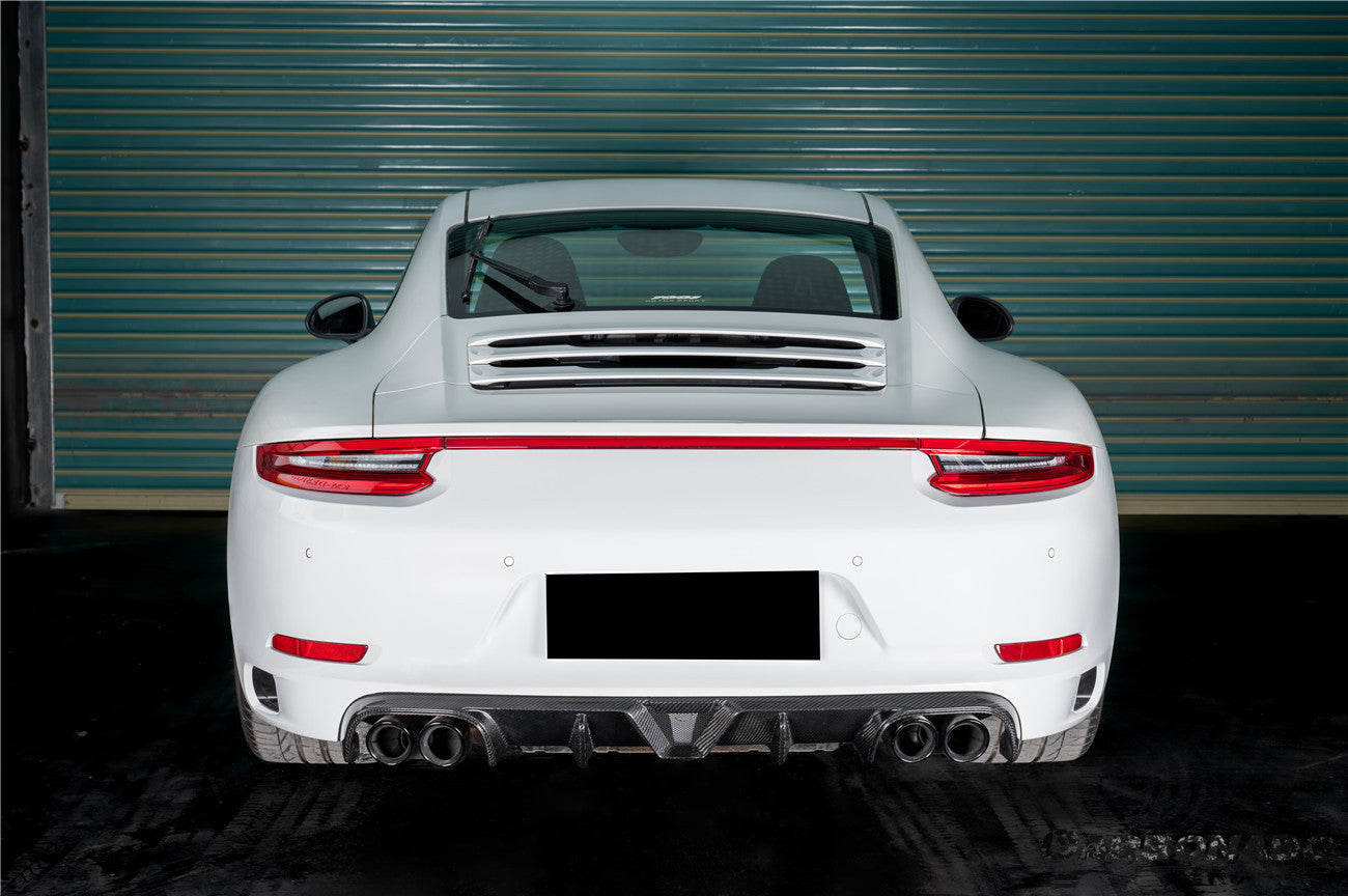 Difusor trasero de fibra de carbono seco estilo Porsche 911 991.2 Carrera KA Carbonado 2017-2019