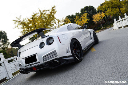 Parachoques trasero estilo VA con bandeja inferior difusora para Nissan GTR R35 DBA y EBA Carbonado 2008-2023