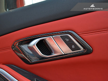 AutoTecknic Dry Carbon Interior Door Handle Trim Set - G80 M3
