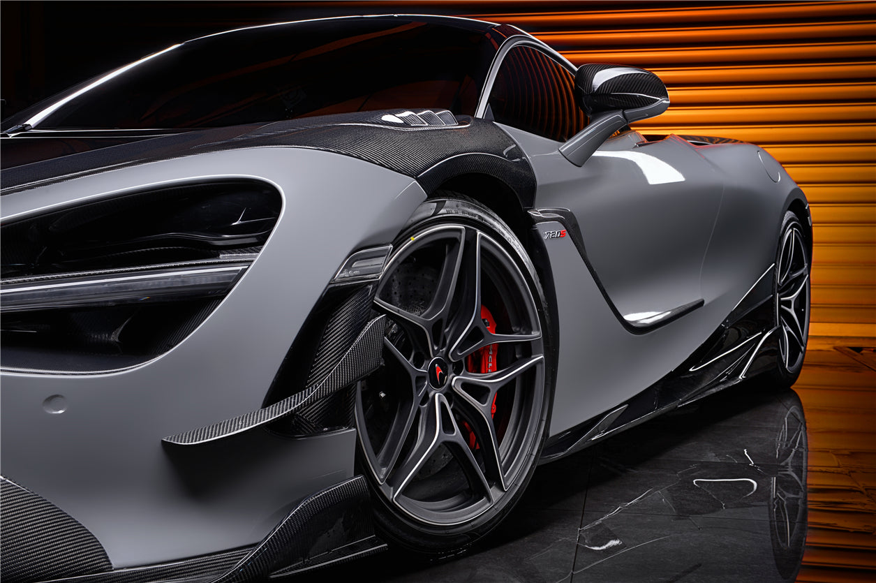 DarwinPRO Se²NWB Style Carbon Fiber Front Bumper Canards | 2017-2023 McLaren 720s