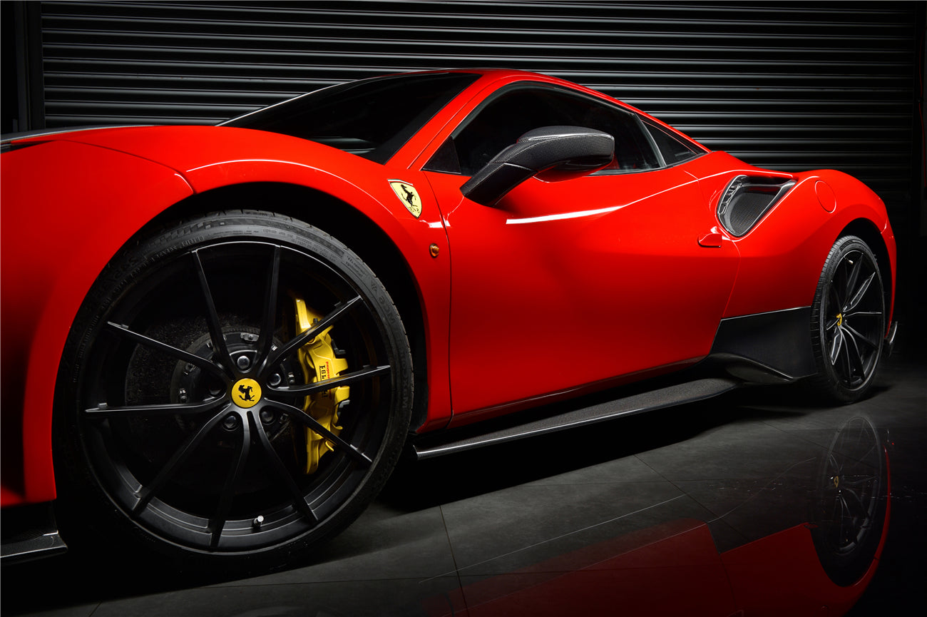 DarwinPRO 2015-2020 Ferrari 488 GTB | Spider Pista Style Carbon Fiber Side Skirts