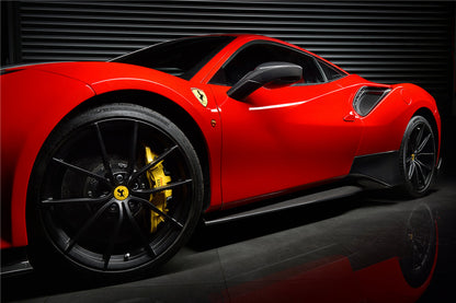 DarwinPRO 2015-2020 Ferrari 488 GTB | Spider Pista Style Carbon Fiber Side Skirts