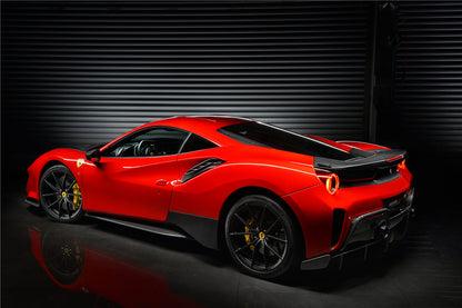 Parachoques trasero y alerón de fibra de carbono DarwinPRO 2015-2020 Ferrari 488 GTB estilo pista