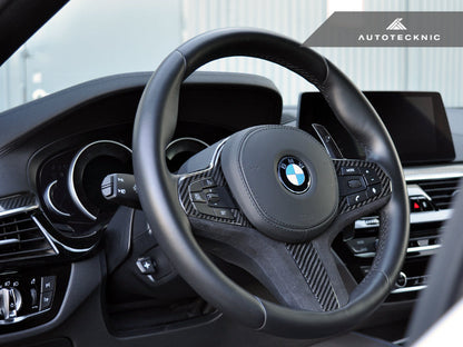 AutoTecknic Carbon Alcantara Steering Wheel Trim - G11/ G12 7-Series