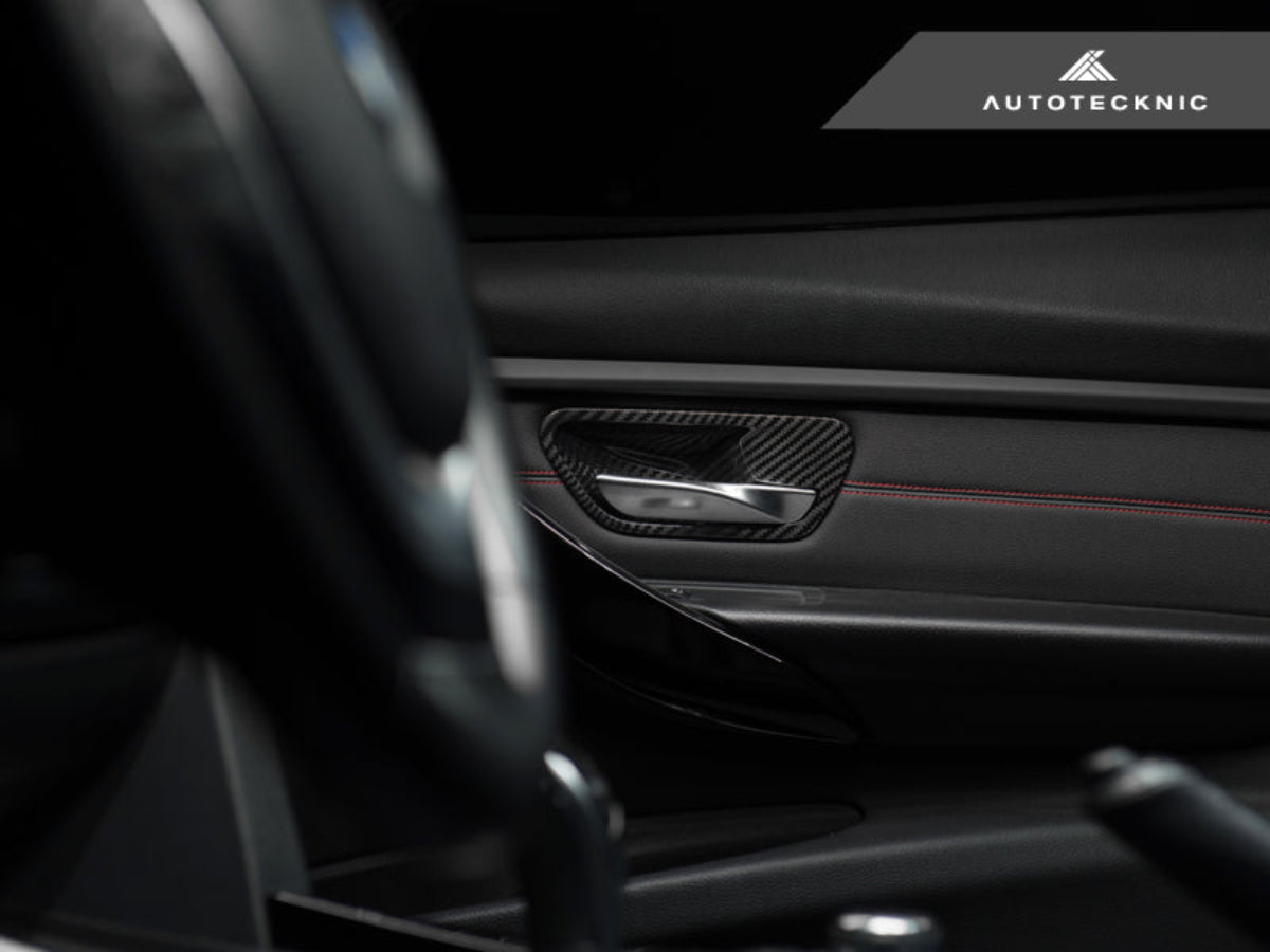 Juego de molduras para manijas interiores de puerta de carbono seco AutoTecknic - BMW F-Chassis