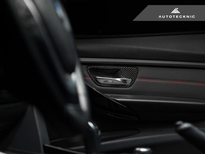 Juego de molduras para manijas interiores de puerta de carbono seco AutoTecknic - BMW F-Chassis