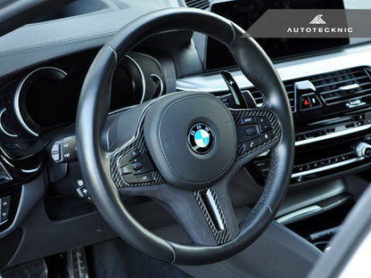 Moldura de volante de carbono Alcantara de AutoTecknic - F90 M5 2018-2019