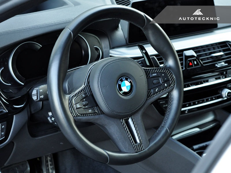 Moldura de volante de carbono Alcantara de AutoTecknic - F90 M5 2018-2019