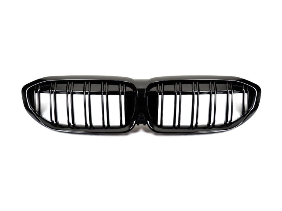 AutoTecknic Dual-Slats Gloss Black Front Grille - G20 3-Series Pre-LCI