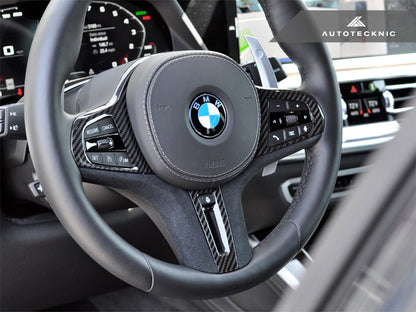 AutoTecknic Carbon Alcantara Steering Wheel Trim - G42 2-Series
