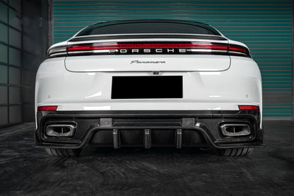 Carbonado 2024-2026 Porsche Panamera 976 KDA Style Autoclave Carbon Fiber Rear Diffuser Lip | Fits S, 4, 4S, E-Hybrid, 4 E-Hybrid, Sport Turismo, Turbo, Turbo s, GTS, Turbo E-Hybrid, Turbo s E-Hybrid