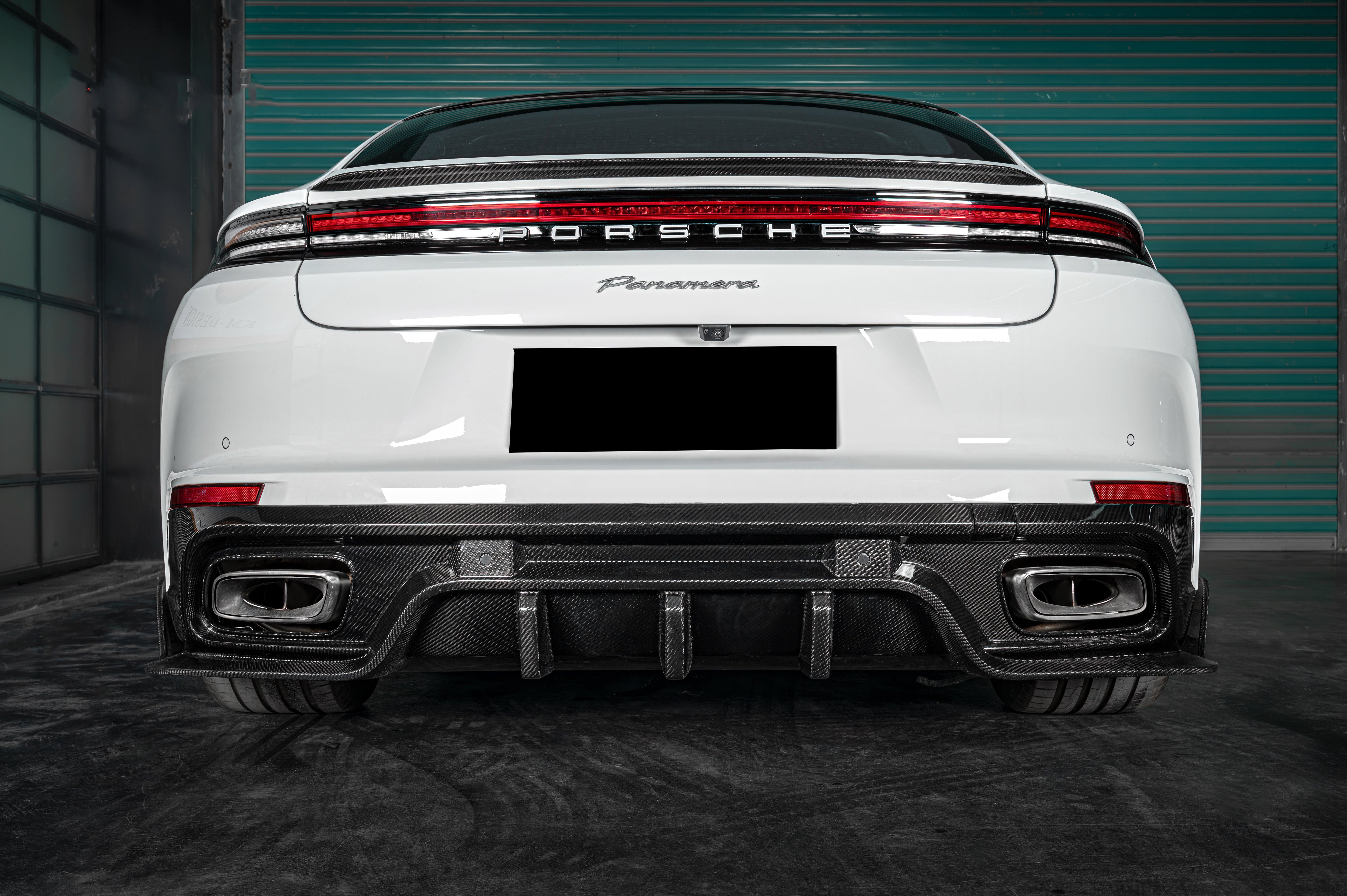 Carbonado 2024-2026 Porsche Panamera 976 KDA Style Autoclave Carbon Fiber Rear Diffuser Lip | Fits S, 4, 4S, E-Hybrid, 4 E-Hybrid, Sport Turismo, Turbo, Turbo s, GTS, Turbo E-Hybrid, Turbo s E-Hybrid