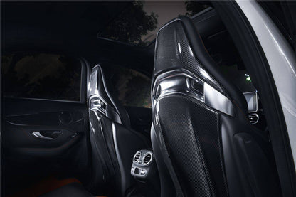 Carbonado 2015-2021 Mercedes Benz C63 & CLA45 & A45 AMG Sedan Carbon Fiber Seat-back Cover