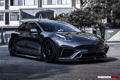 DarwinPRO IMP Performance Carbon Fiber Side Skirts Under Board | 2017-2021 Tesla Model 3