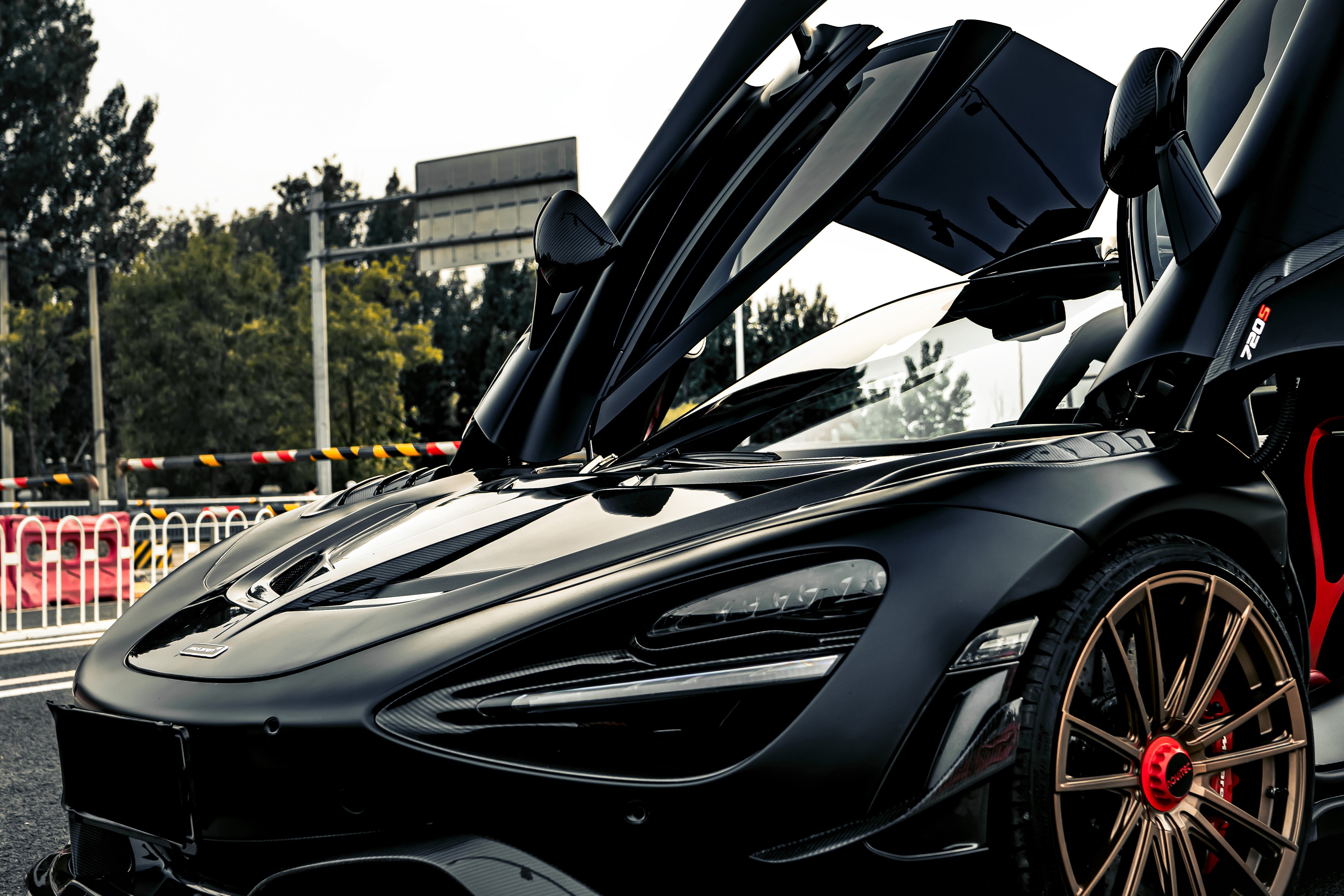 DarwinPRO Se²NWB Style Carbon Fiber Front Bumper Canards | 2017-2023 McLaren 720s