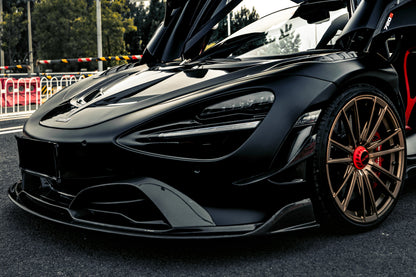DarwinPRO Se²NWB Style Carbon Fiber Front Bumper Canards | 2017-2023 McLaren 720s