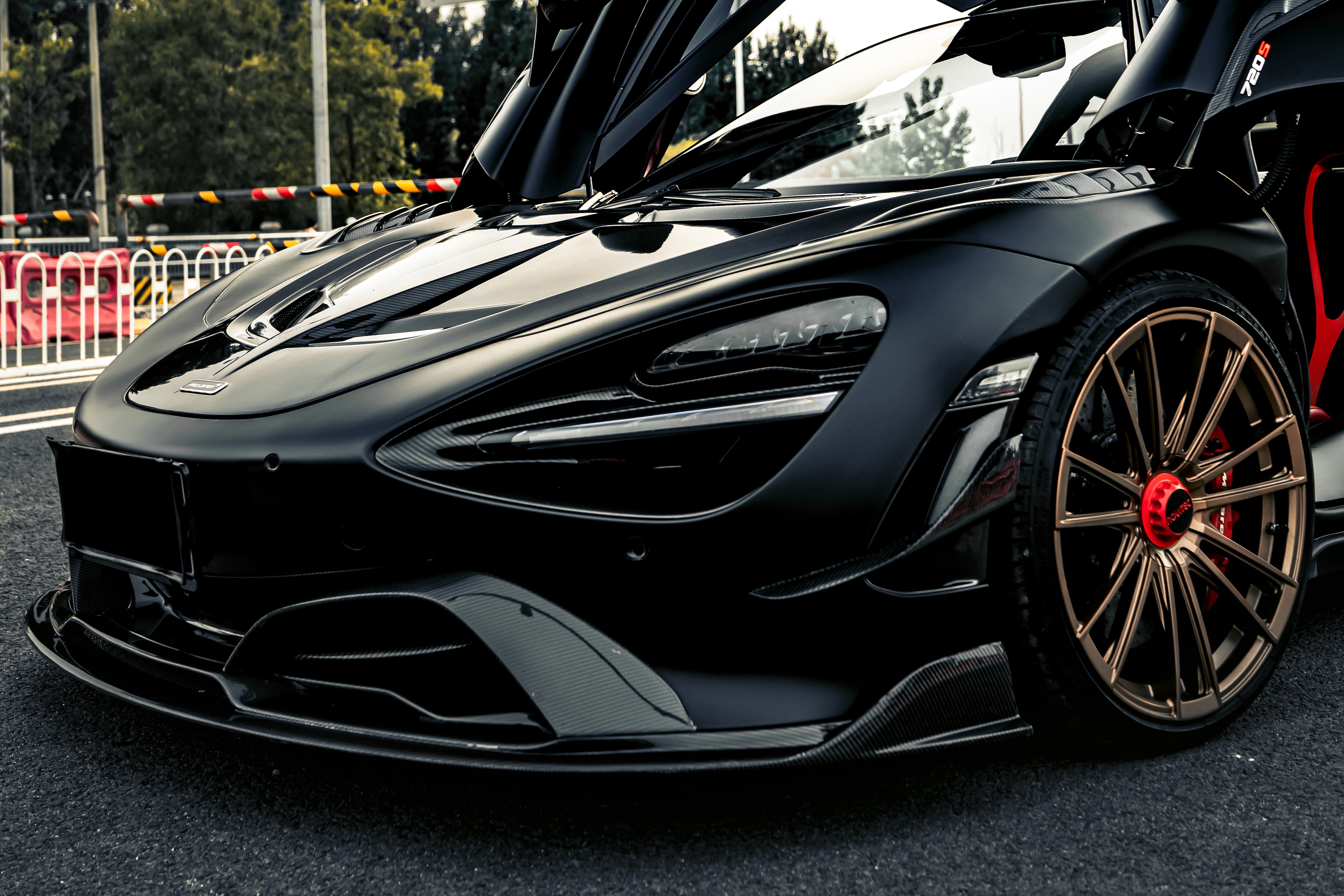 DarwinPRO Se²NWB Style Carbon Fiber Front Bumper Canards | 2017-2023 McLaren 720s