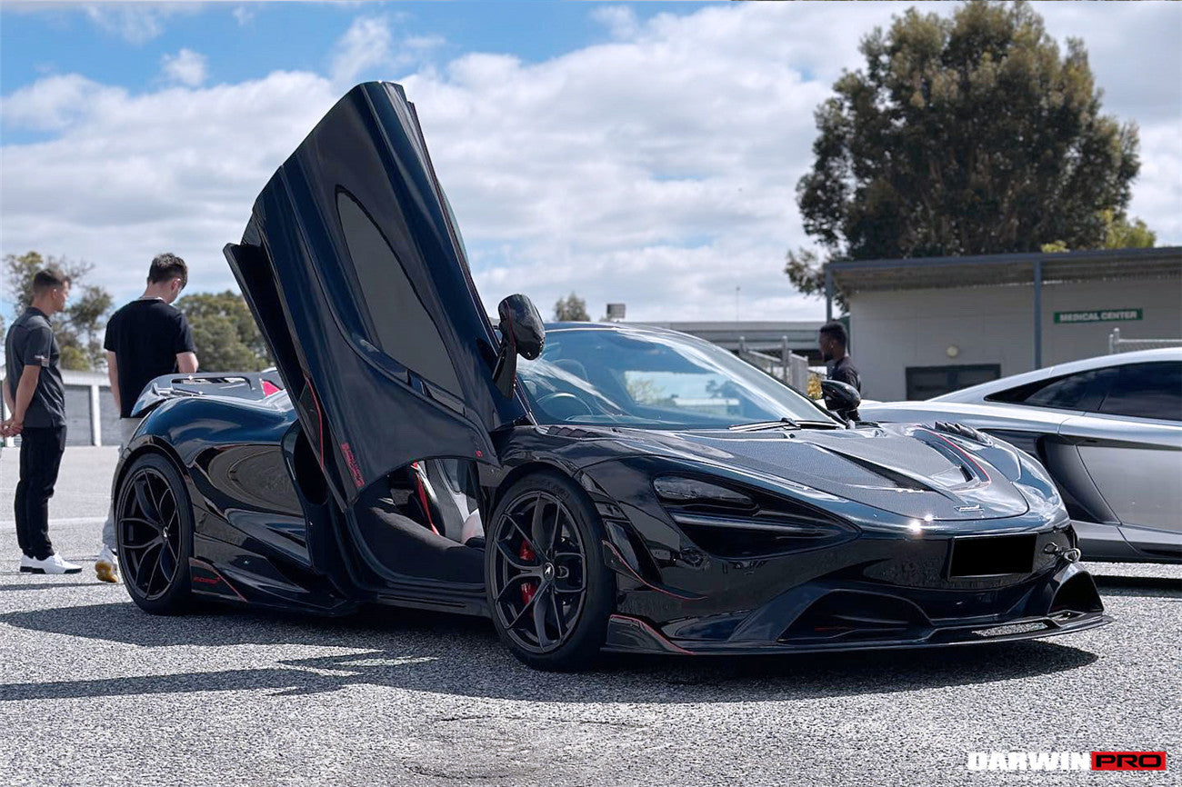 DarwinPRO Se²NWB Style Carbon Fiber Front Bumper Canards | 2017-2023 McLaren 720s