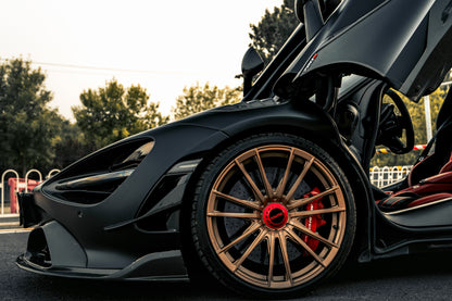DarwinPRO Se²NWB Style Carbon Fiber Front Bumper Canards | 2017-2023 McLaren 720s
