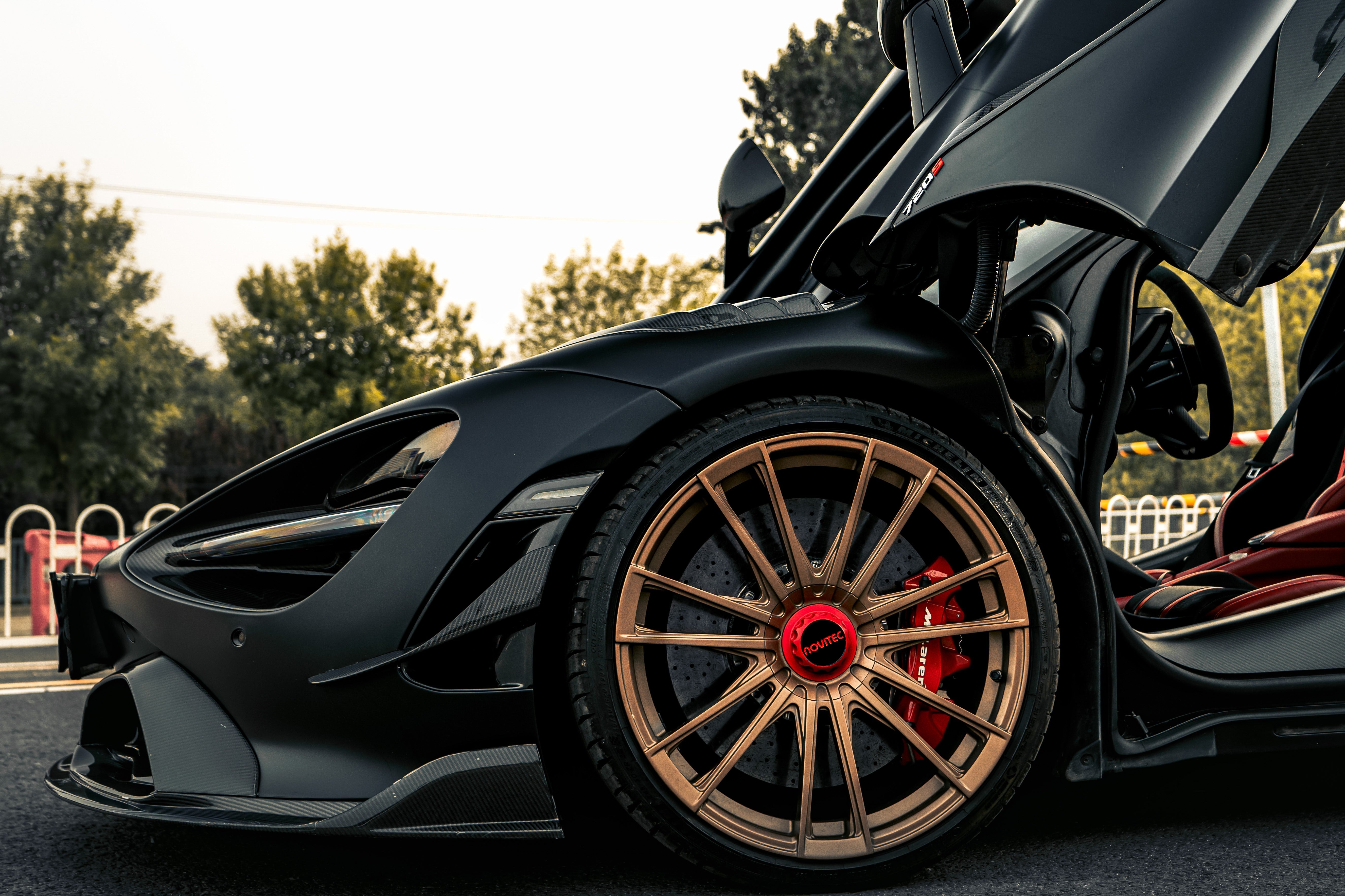DarwinPRO Se²NWB Style Carbon Fiber Front Bumper Canards | 2017-2023 McLaren 720s