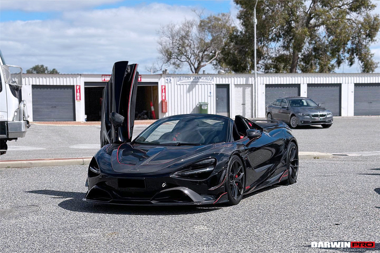 DarwinPRO Se²NWB Style Carbon Fiber Front Bumper Canards | 2017-2023 McLaren 720s