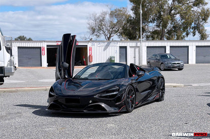 DarwinPRO Se²NWB Style Carbon Fiber Front Bumper Canards | 2017-2023 McLaren 720s