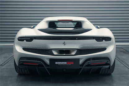 DarwinPRO 2022-UP Ferrari 296 GTB & GTS (Type F171) OE Style Carbon Fiber Rear Bumper w/ Diffuser