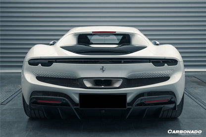 Carbonado 2022-UP Ferrari 296 GTB OE Style Carbon Fiber Rear Diffuser