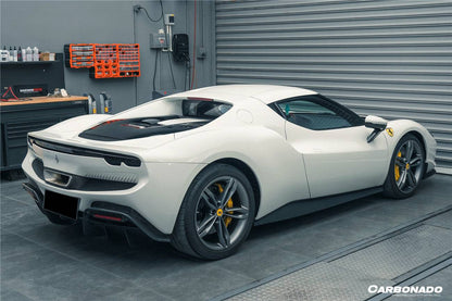 Carbonado 2022-UP Ferrari 296 GTB OE Style Carbon Fiber Rear Diffuser