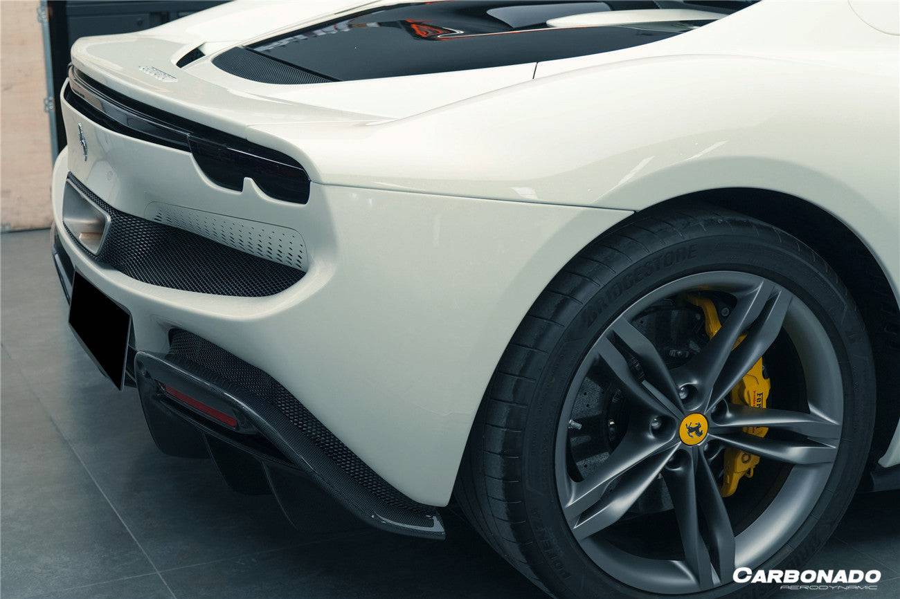 Carbonado 2022-UP Ferrari 296 GTB OE Style Carbon Fiber Rear Diffuser