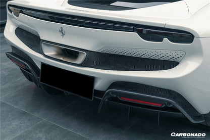 Carbonado 2022-UP Ferrari 296 GTB OE Style Carbon Fiber Rear Diffuser