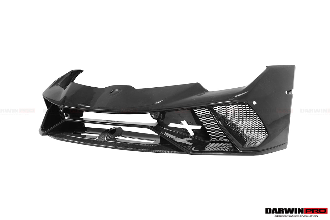 DarwinPRO 2015-2025 Lamborghini Huracan LP610 & LP580 & EVO & Tecnica BKSS Style Partial Carbon Front Bumper with Lip