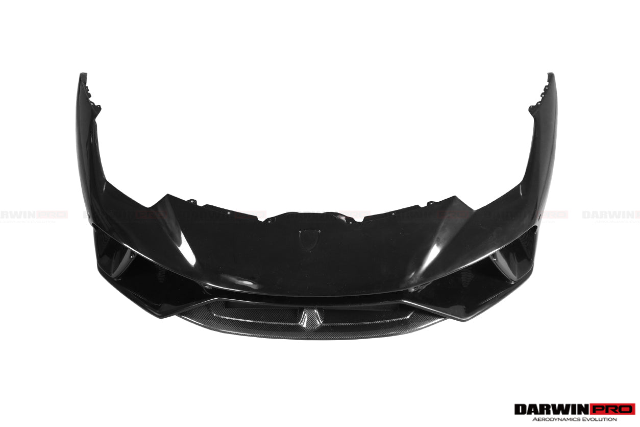 DarwinPRO 2015-2025 Lamborghini Huracan LP610 & LP580 & EVO & Tecnica BKSS Style Partial Carbon Front Bumper with Lip