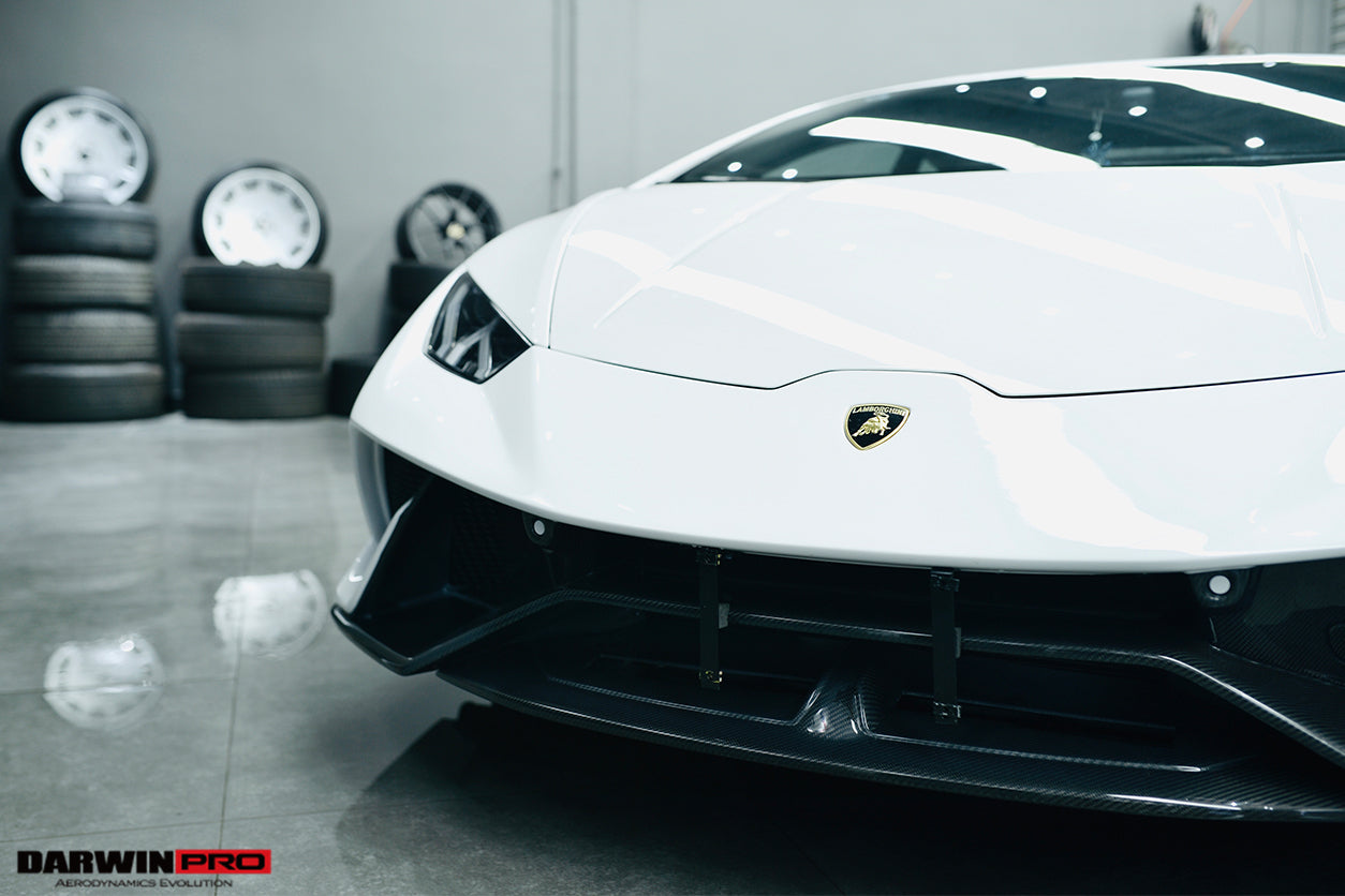 DarwinPRO 2015-2025 Lamborghini Huracan LP610 & LP580 & EVO & Tecnica Performante Style Partial Carbon Front Bumper