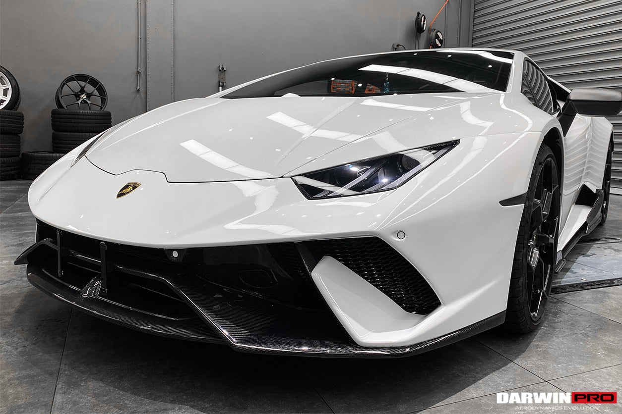 DarwinPRO 2015-2025 Lamborghini Huracan LP610 & LP580 & EVO & Tecnica Performante Style Partial Carbon Front Bumper