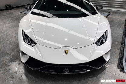 DarwinPRO 2015-2025 Lamborghini Huracan LP610 & LP580 & EVO & Tecnica BKSS Style Partial Carbon Front Bumper with Lip