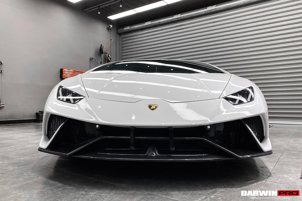 DarwinPRO 2015-2025 Lamborghini Huracan LP610 & LP580 & EVO & Tecnica Performante Style Partial Carbon Front Bumper