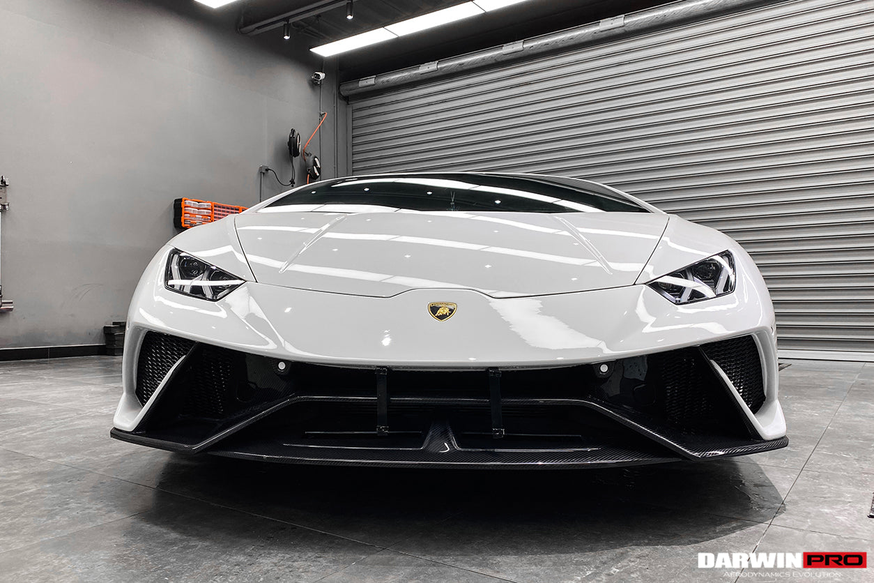 DarwinPRO 2015-2025 Lamborghini Huracan LP610 & LP580 & EVO & Tecnica Performante Style Partial Carbon Front Bumper