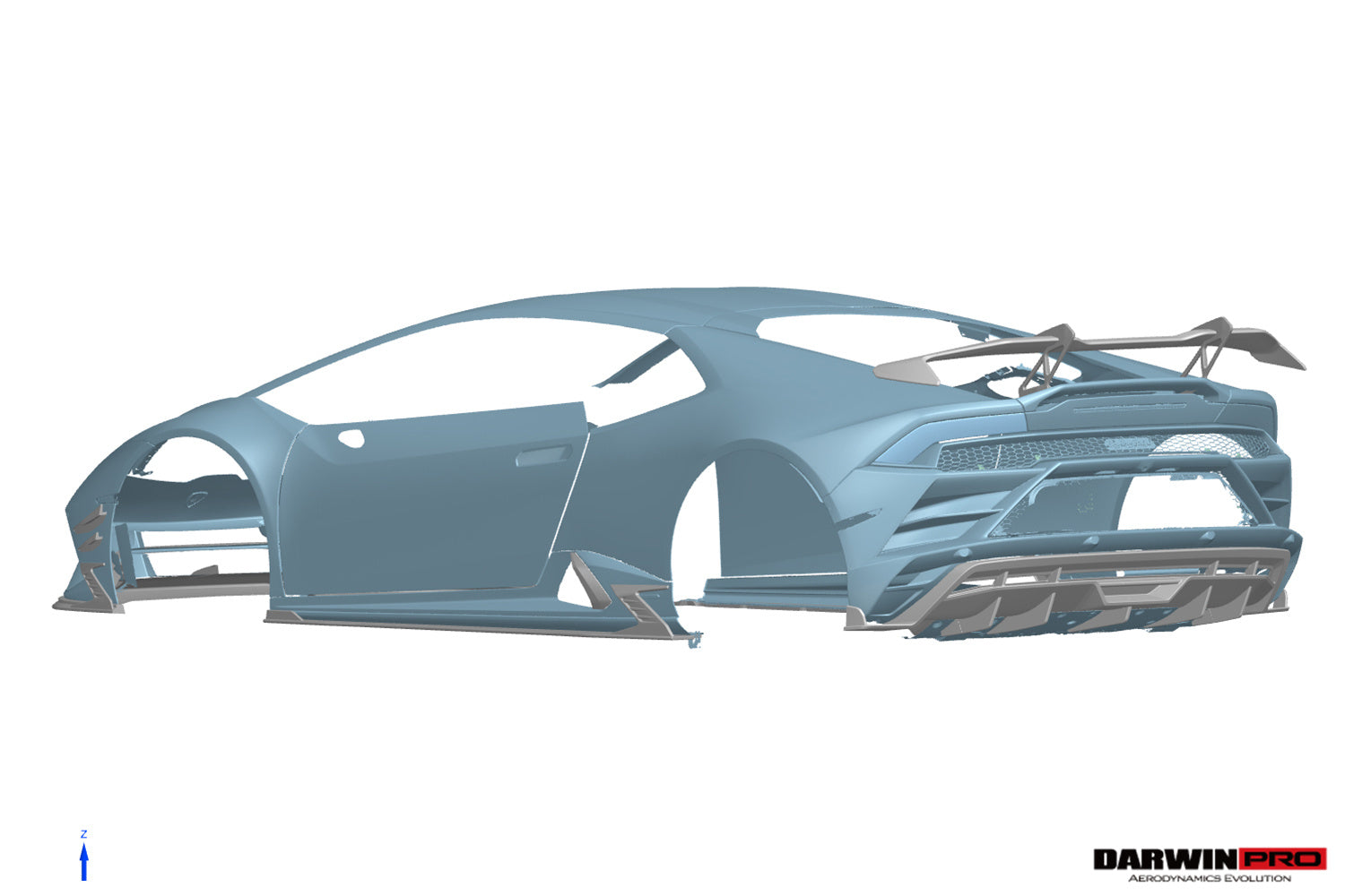 DarwinPRO AD Style Dry Carbon Rear Diffuser | 2019-2025 Lamborghini Huracan EVO