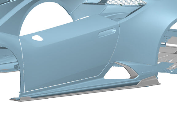Faldones laterales de carbono autoclave estilo DarwinPRO ADV1 | Lamborghini Huracán EVO 2019-2025