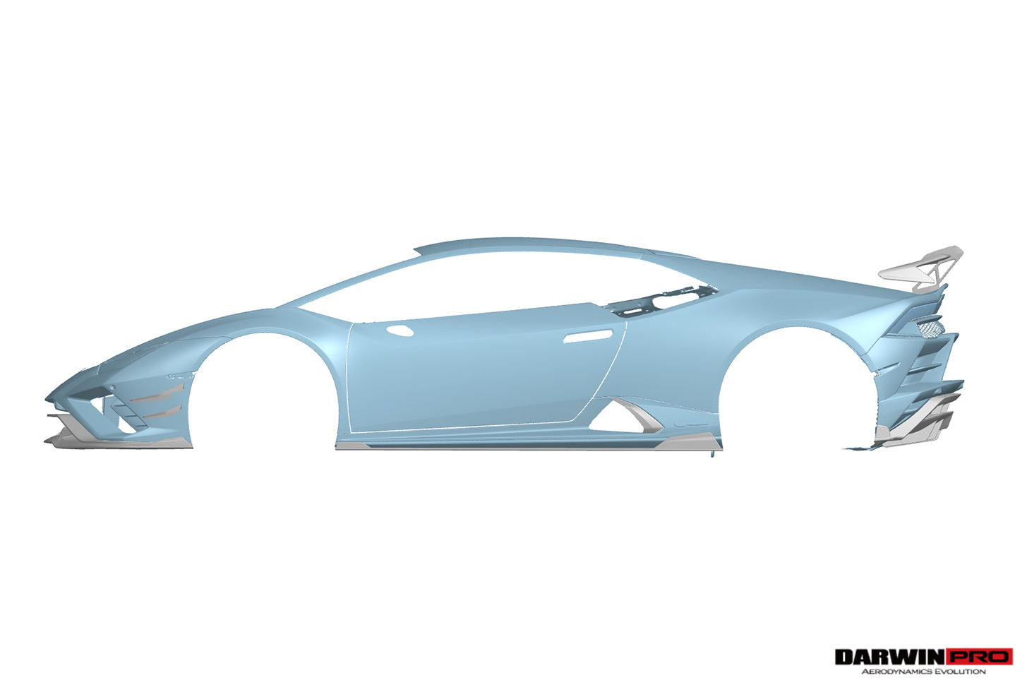 Faldones laterales de carbono autoclave estilo DarwinPRO ADV1 | Lamborghini Huracán EVO 2019-2025
