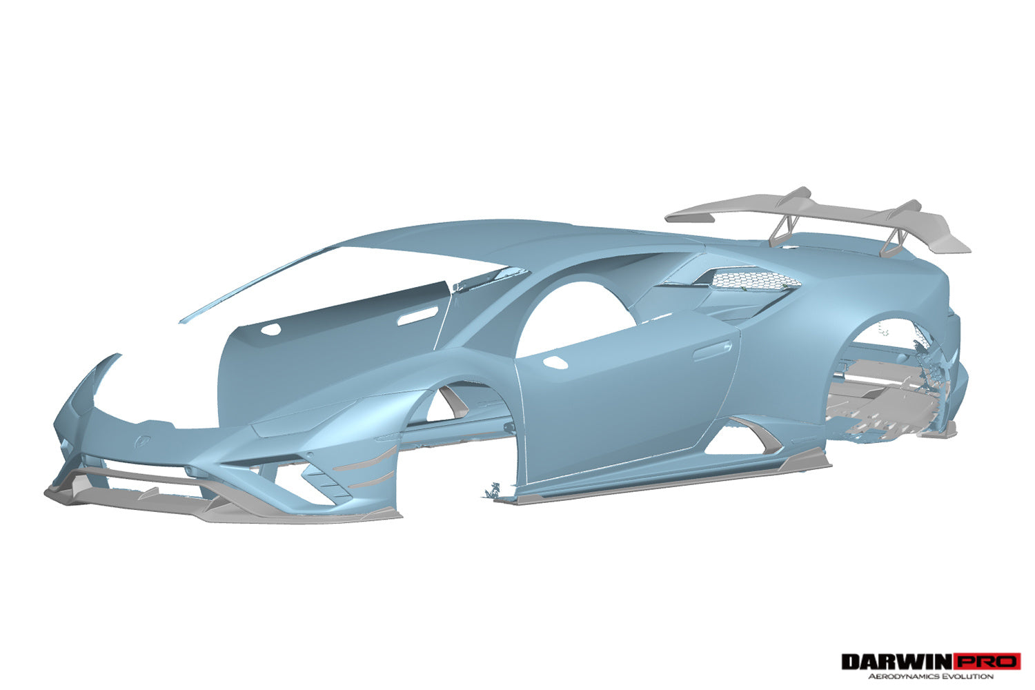 Faldones laterales de carbono autoclave estilo DarwinPRO ADV1 | Lamborghini Huracán EVO 2019-2025