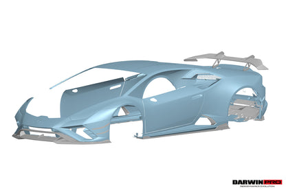 Faldones laterales de carbono autoclave estilo DarwinPRO ADV1 | Lamborghini Huracán EVO 2019-2025