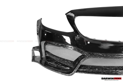 DarwinPRO 2015-2021 Mercedes Benz W205 C63 S AMG Sedan IMP Performance Partial Carbon Fiber front bumper