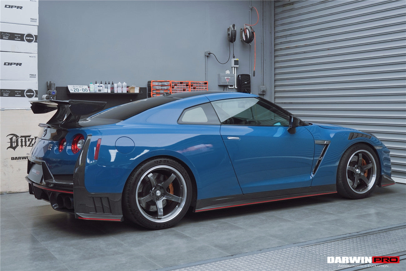 DarwinPRO 2024-Nismo Style Carbon Fiber Side Skirts | 2008-2023 Nissan GTR R35