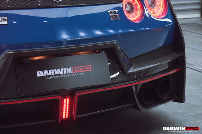 DarwinPRO Nismo Style Part Carbon Fiber Rear Bumper With Black Light | 2008-2023 Nissan GTR R35