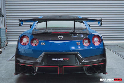 DarwinPRO Nismo Style Part Carbon Fiber Rear Bumper With Black Light | 2008-2023 Nissan GTR R35
