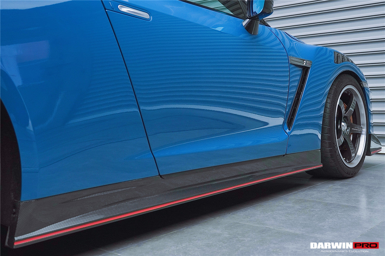 DarwinPRO 2024-Nismo Style Carbon Fiber Side Skirts | 2008-2023 Nissan GTR R35