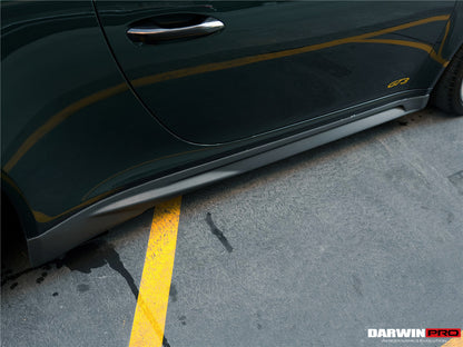 Faldones laterales de fibra de carbono DarwinPRO 2017-2019 Porsche 911 991.2 GT3 solo estilo BKSS